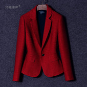 女高贵气质羊毛小外套修身 艾薇诺伊法式 名媛小香风西装 显瘦OL通勤