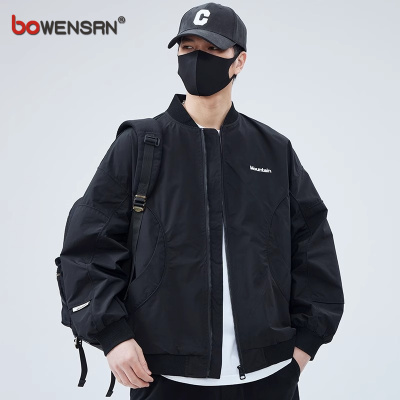 高端棒球服外套男士2025新款春秋冬季潮牌工装飞行员夹克男款棉服