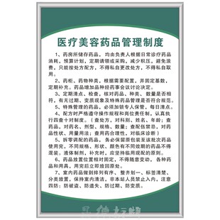 医疗美容药品管理制度美容院装饰画背景墙壁画美体挂画图规章制度