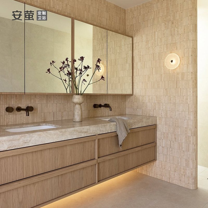 【高端定制】安萤实木浴室柜专家图片