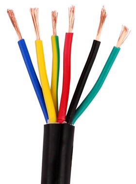 RVV/KVVR铜芯电缆线2 3 4 5 6 8 10芯0.75 1 2.5平控制信号电源线