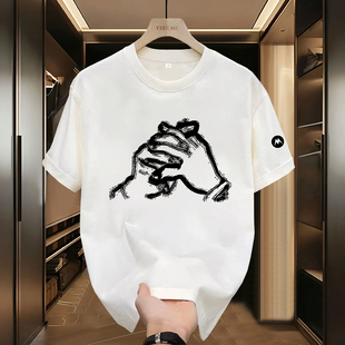 Mrakeai Kyyds MK韩版修身型男女通用短袖圆领通勤风户外旅行潮流