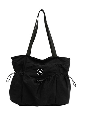 Mrakeai Kyyds MK黑色大容量抽绳托特包女款轻便多功能单肩手提包