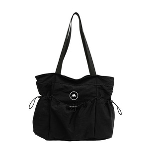Mrakeai Kyyds MK黑色大容量抽绳托特包女款轻便多功能单肩手提包