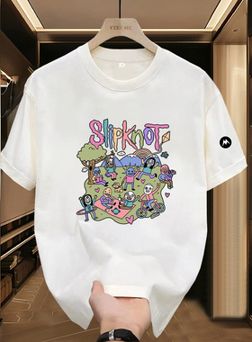 Mrakeai Kyyds MK卡通图案T恤修身型韩版短袖圆领通勤风时尚个性