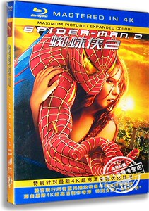 正版现货 蜘蛛侠2 电影蓝光高清 新索经典电影收藏 英语中字