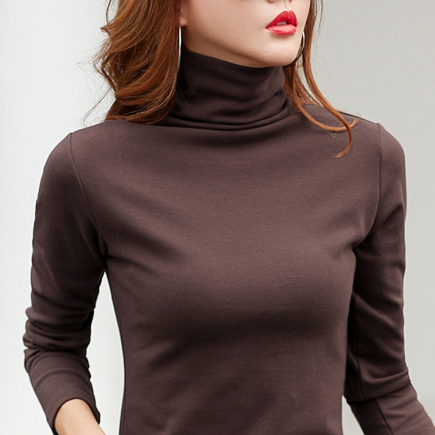 纯棉堆堆领打底衫女内搭长袖t恤秋冬新款磨毛加厚保暖高领上衣,女装/女士精品,T恤,淘宝优惠券,粉丝福利购,淘宝优惠卷