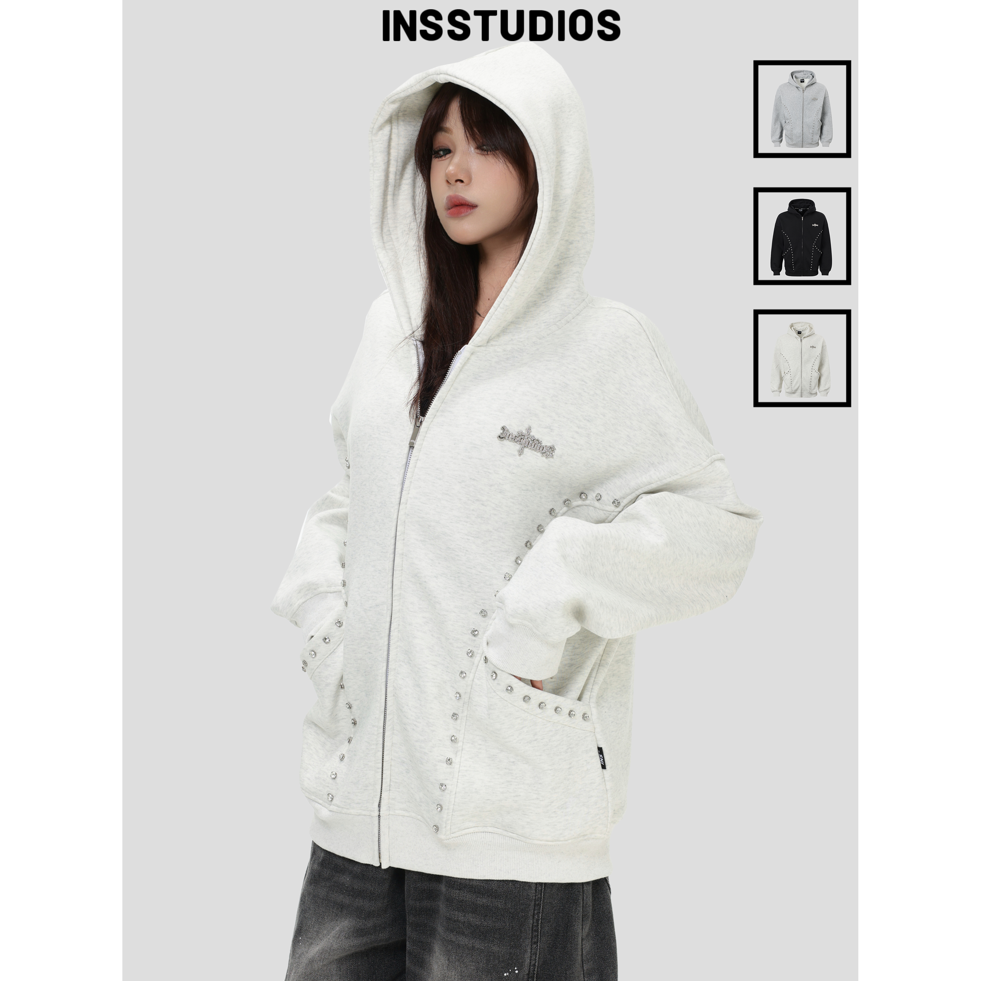 INSstudios闪闪惹人爱钉钻卫衣