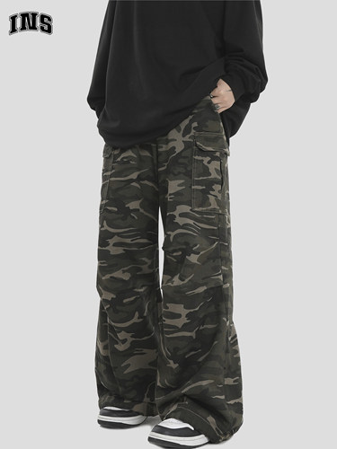 INSstudios美式复古迷彩工装裤