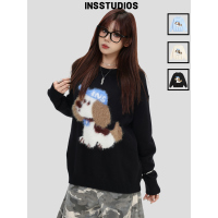 INSstudios「毛绒小狗提花毛衣」