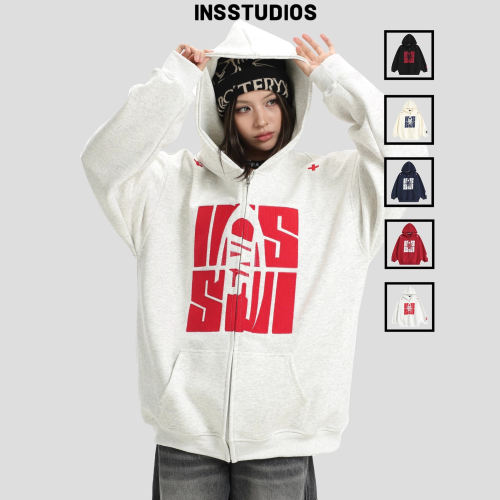 INSstudios重磅刺绣LOGO连帽卫衣