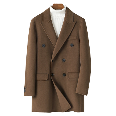 短款100%羊毛双面呢西装男装外套