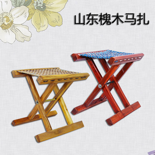 烧烤经济型实木钓鱼便携折叠凳