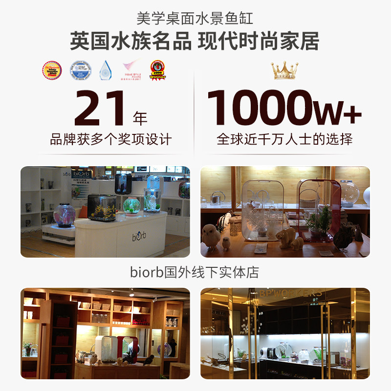 小鱼缸水族箱家用创意桌面小型圆形个性流水装饰造景套餐