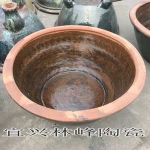 宜兴绿釉大号陶瓷水缸 荷花缸 造景瓦缸 水风缸陶瓷鱼缸i.