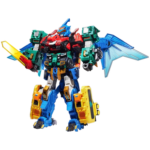 奥迪双钻量子战队恐龙守护五合体超量子战神变形机器人魔风战魂