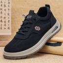 中老年一脚蹬舒适轻便布鞋 老北京布鞋 透气布面爸爸鞋 新款 男 男秋季