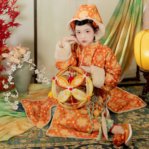 男童通用儿童汉服加厚圆领袍冬装