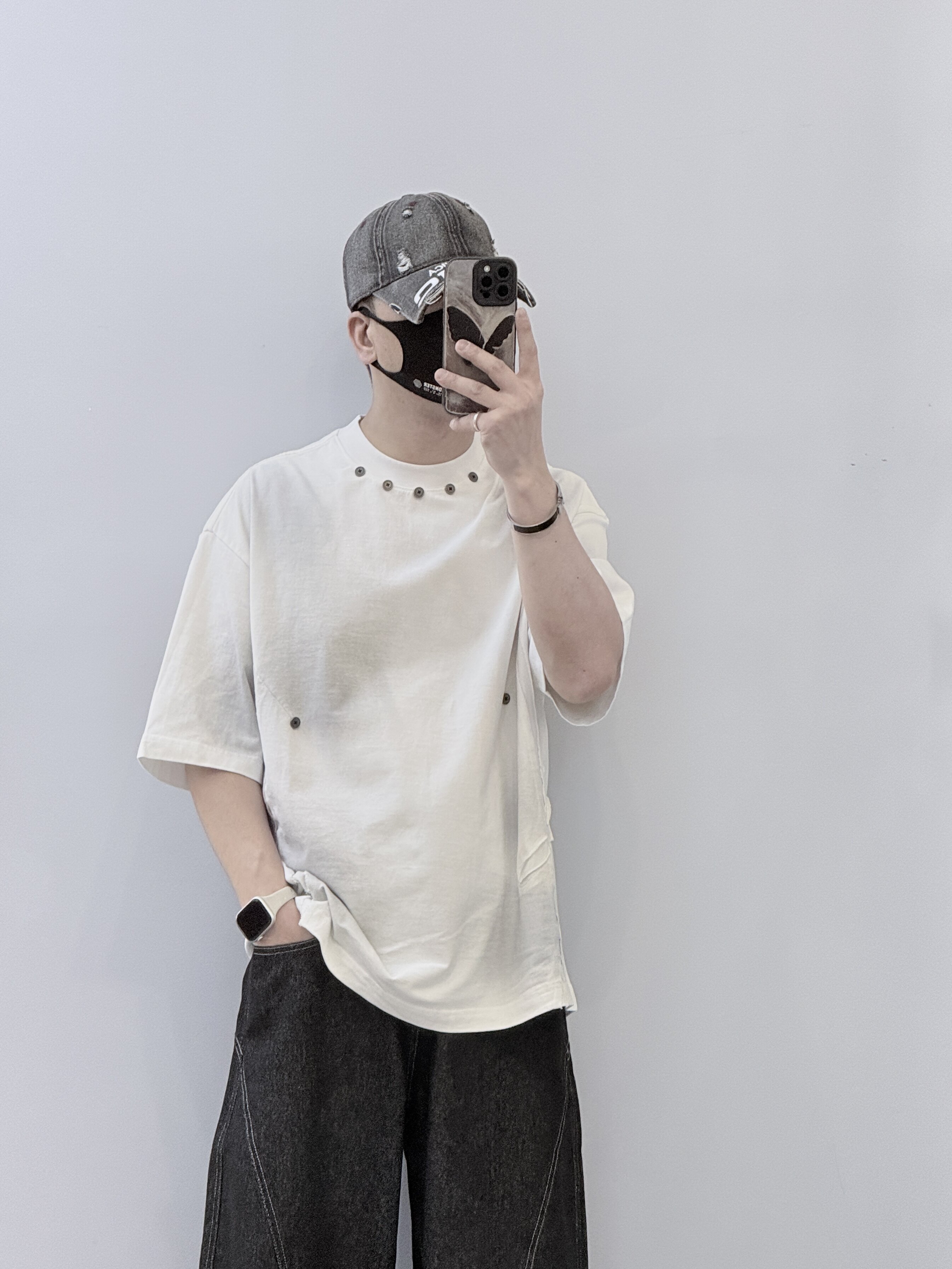 潮牌美式高街男生短袖t恤潮流痞帅夏季宽松廓形纯棉半袖体恤衫