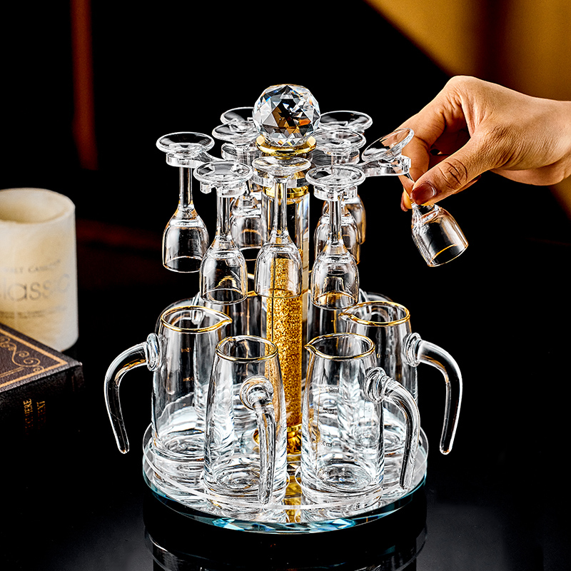创意时尚酒杯架倒挂酒柜装饰高脚杯收纳架子家用悬挂轻奢高档摆件