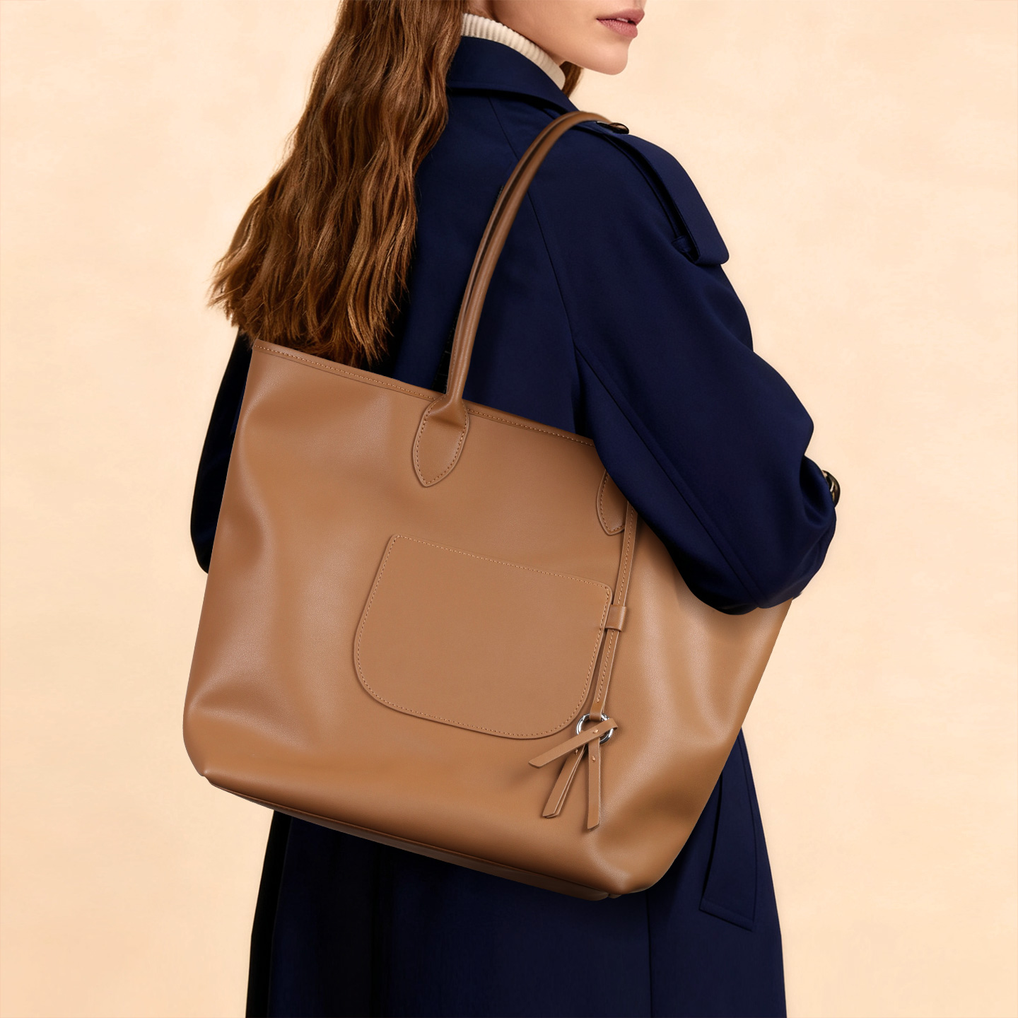 高级感真皮托特包大容量通勤包