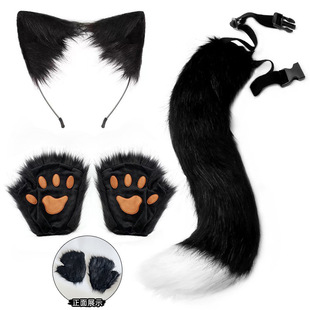 男仆装性感猫耳朵男生项圈情调小狗魔法猫的怪尾巴女m牵引绳猫娘