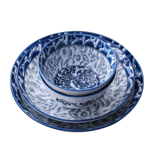 碗家用2026新款饭碗单个大号汤碗盘子日式碗碟陶瓷餐具青花瓷组合