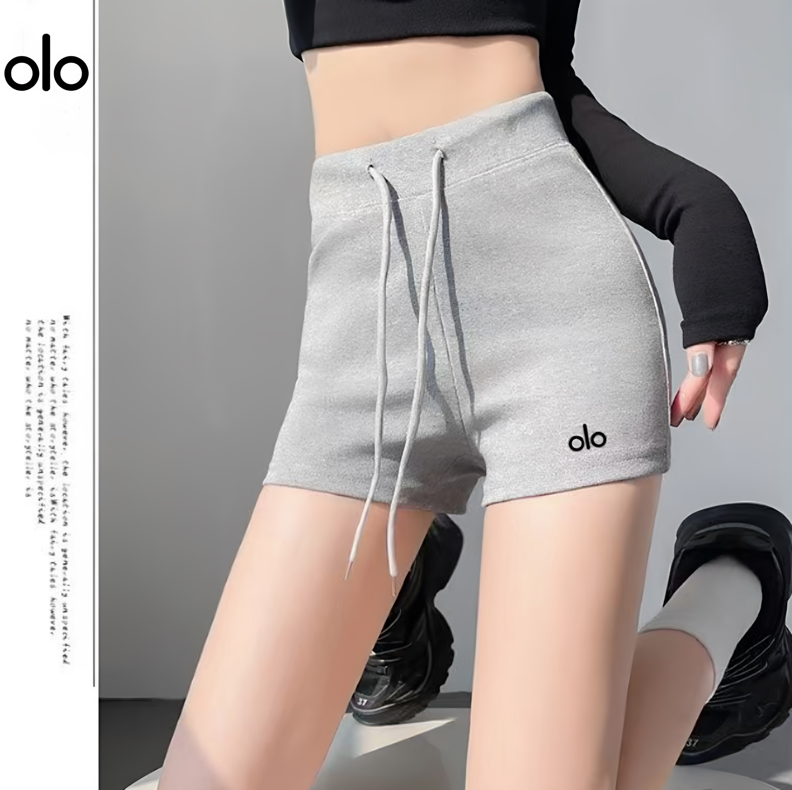 新款运动短裤女夏季高腰提臀健身裤骑行显瘦跑步瑜伽裤抽绳休闲裤