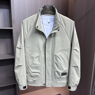 2025新款春秋季立领夹克男士韩版简约风秋季休闲时尚外套男款
