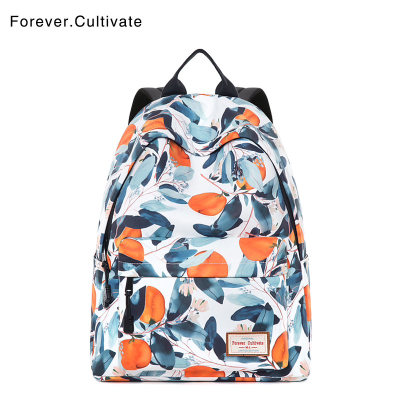 Forever cultivate³õÖÐÅ®ÉúÊé°üº«°æÐ£Ô°´óÈÝÁ¿Ó¡»¨ÂÃÐÐË«¼ç±³°ü
