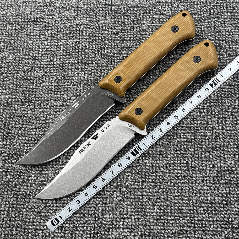 巴克BUCK104直刀高硬度厨房家用户外露营多功能工具刀