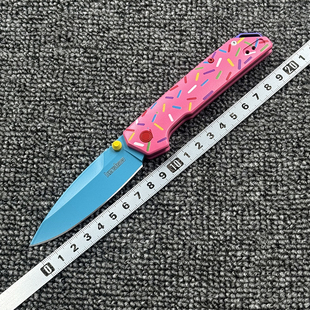 卡秀 2038甜甜圈铝合金柄折刀户外野营狩猎战术防身口袋EDC工具刀