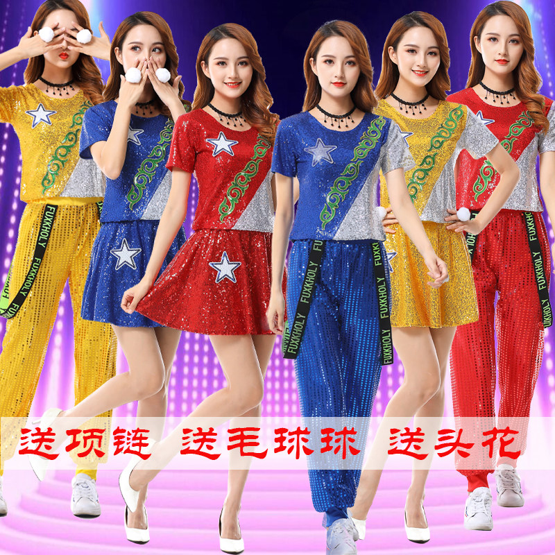 亮片学生街舞演出服装图片