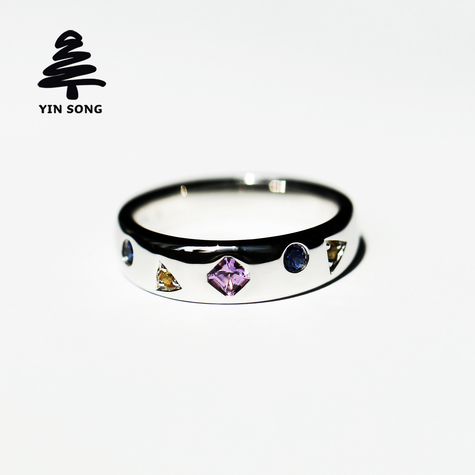 阿斯切紫蓝宝戒指 银松925银镶蓝宝石天然彩宝男女情侣对戒简约,珠宝/钻石/翡翠,手饰,淘宝优惠券,粉丝福利购,淘宝优惠卷