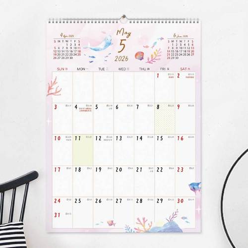season2026年4K月挂历内地节假日
