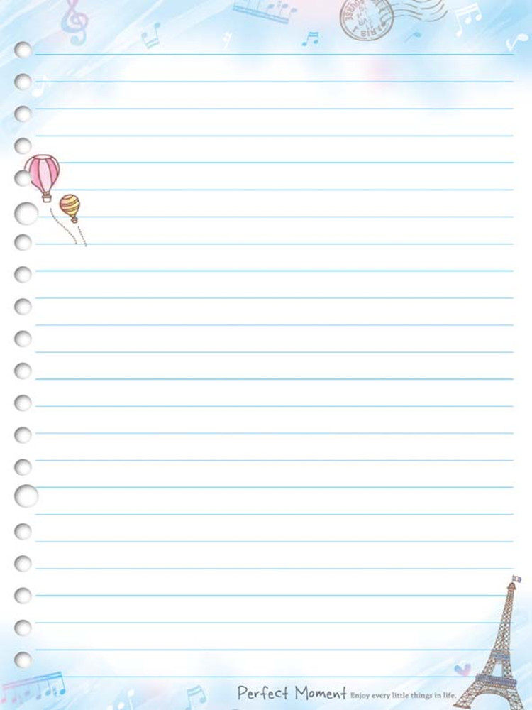 SEASON 대만 사계절 25K20 구멍 가로줄 컬러 그림 루스리프 컬러 레이스 A5 내부 페이지 보충 페이지 교체 코어 사무용품 메모장