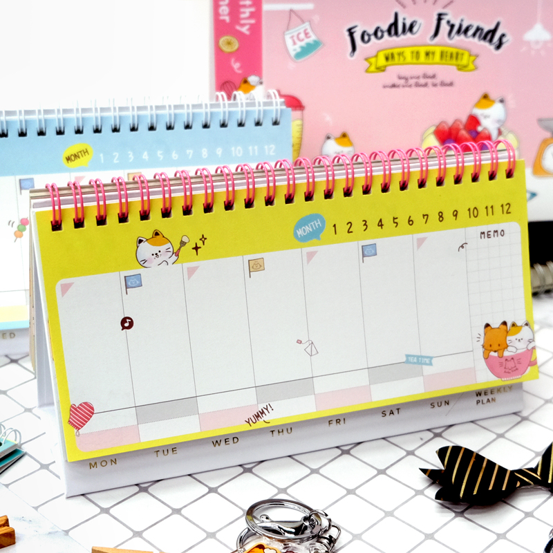 season自填周计划桌面台历月历