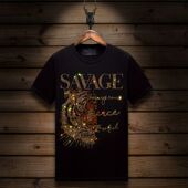 男士 半袖 短袖 ins潮流大码 上衣服潮牌冰丝 t恤2024新款 烫钻虎头夏季