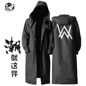 定制 外套女大码 雨衣男成人徒步户外全身防水黑色潮流长款 风衣款