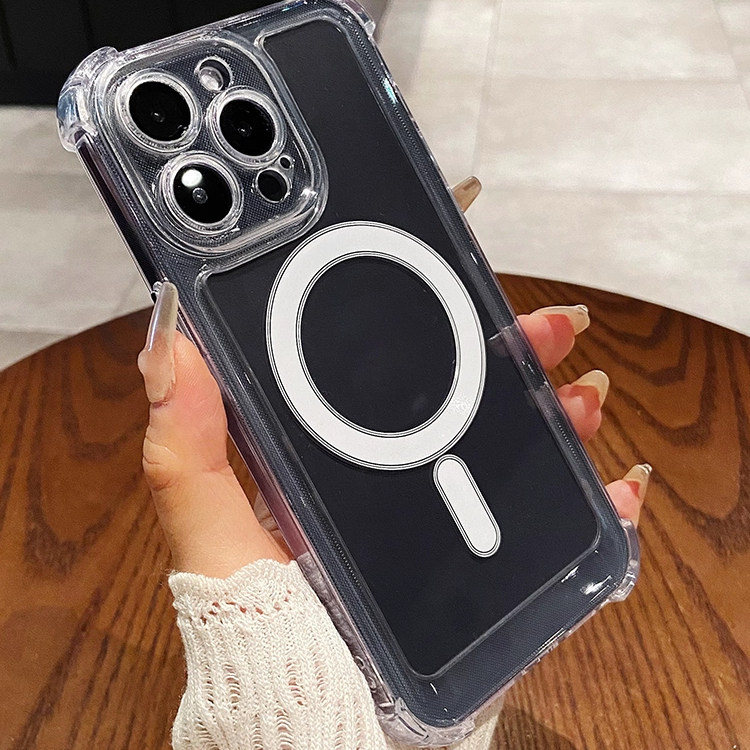 欧炫适用iphone13promax手机壳苹果13pro透明气囊保护套13镜头全包17/16新款15磁吸硅胶14防摔软壳plus男女款