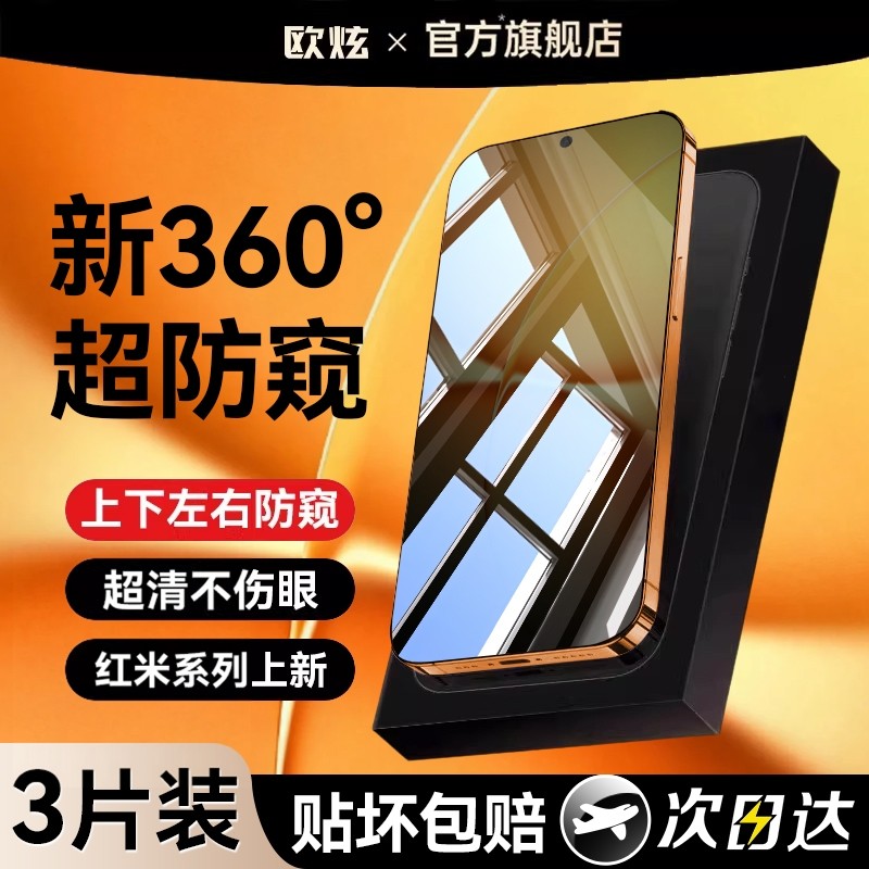 适用红米turbo新360°抗摔防窥膜