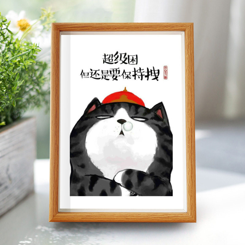 宠物猫咪成品相框画创意猫狗趣味