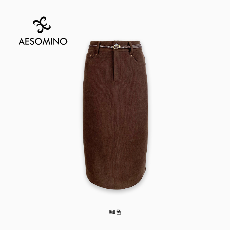 春秋半裙咖色Y588C3930