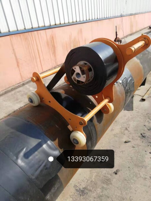 手持胶带缠绕机管道防腐施工聚乙烯聚丙烯冷缠小型缠绕压边机多购