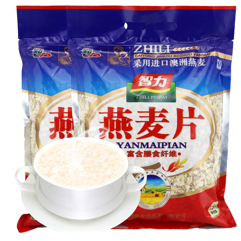纯燕麦片2000g中老年牛奶加钙