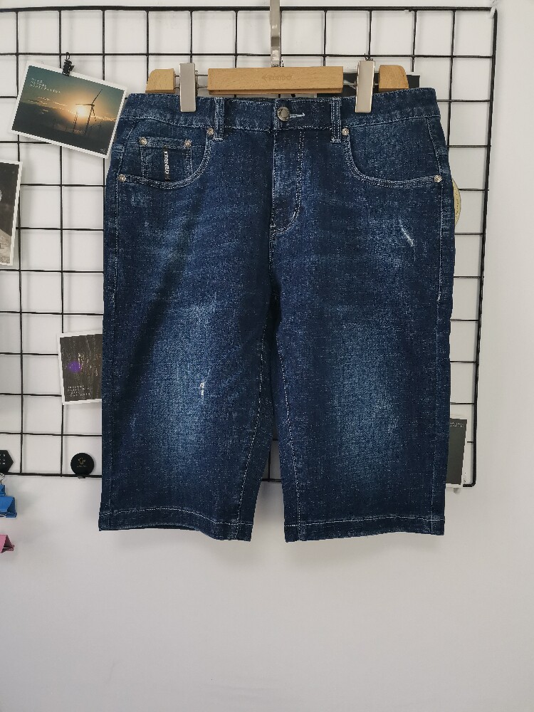 6202607066爱登堡男装专柜夏装新款修身牛仔裤短裤特价