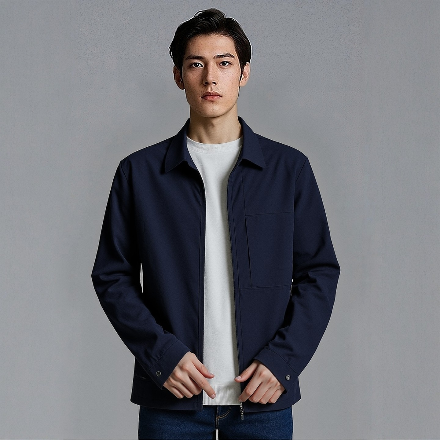 【品牌专卖】H261021300爱登堡男装春装新款商务休闲夹克时尚茄克