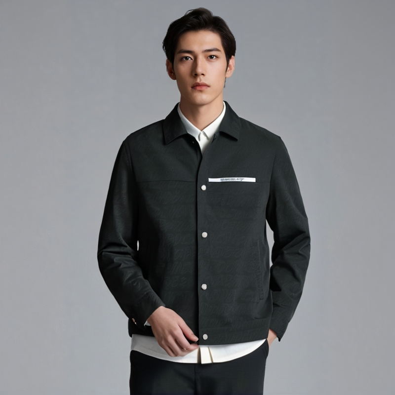 【品牌专卖】D251021313爱登堡男装春装新款商务休闲夹克时尚茄克