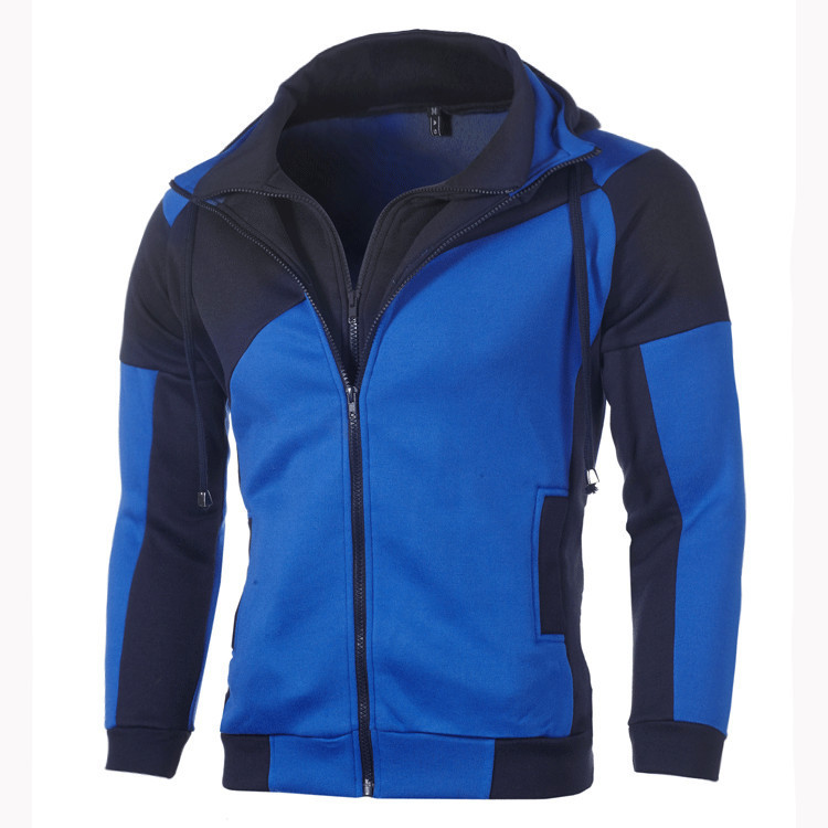 Zipper long-sleeved hooded sports hoodie man 运动长袖卫衣男
