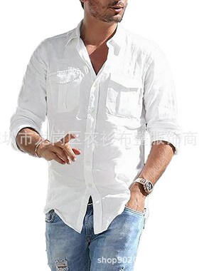 New shirt men's cardigan long sleeve fashion men's shirt